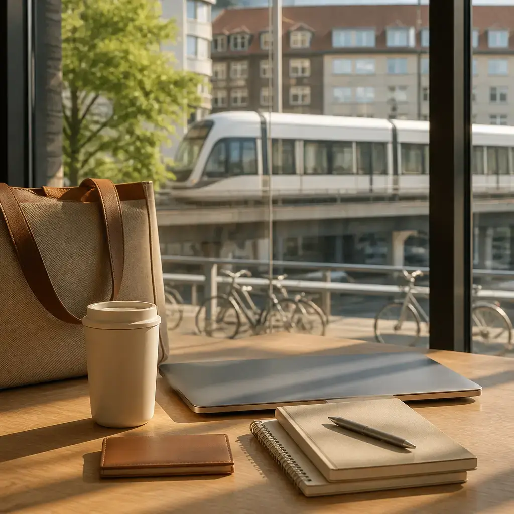 German lesson set in a contemporary Berlin everyday setting: After a work schedule changes, two adults compare commuter pass options and choose one that matches actual travel habits..