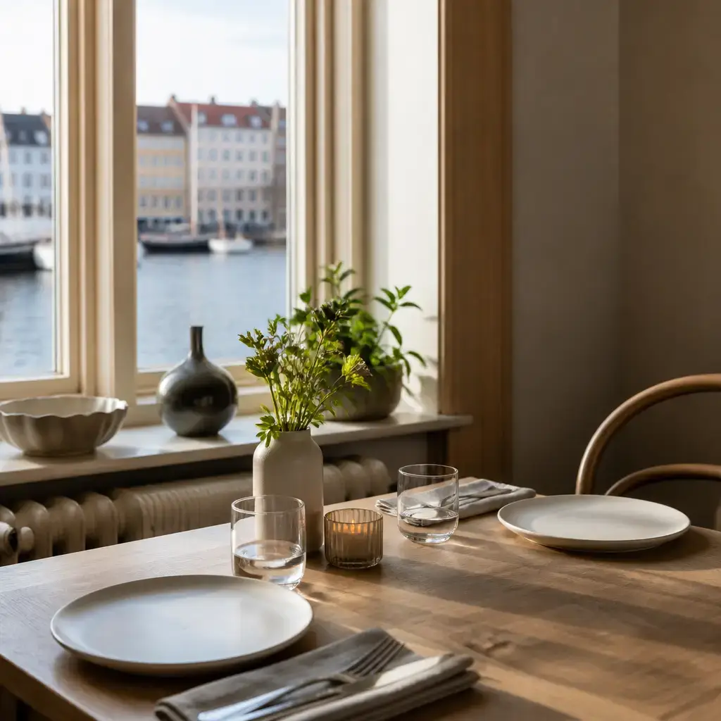 Japanese lesson set in a contemporary Tokyo everyday setting: While making plans with a friend, two adults arrange a quiet dinner and choose familiar food at a calm place..