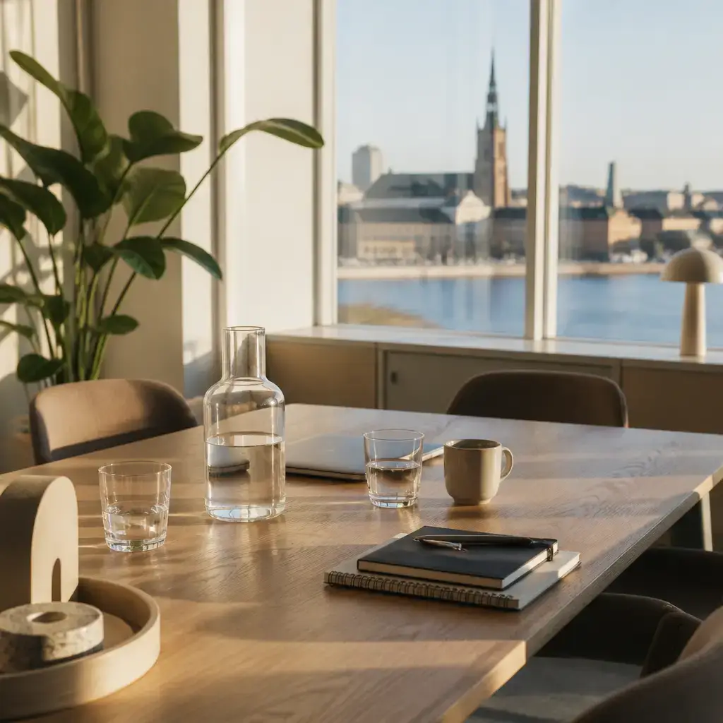 Danish lesson set in a contemporary Copenhagen everyday setting: In a workplace feedback session, two adults discuss frustration during a review and how to make sensitive criticism easier to receive..